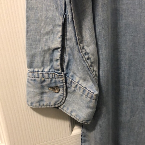 NEW WITH TAGS — Denim button up long sleeve dress. - Picture 5 of 5